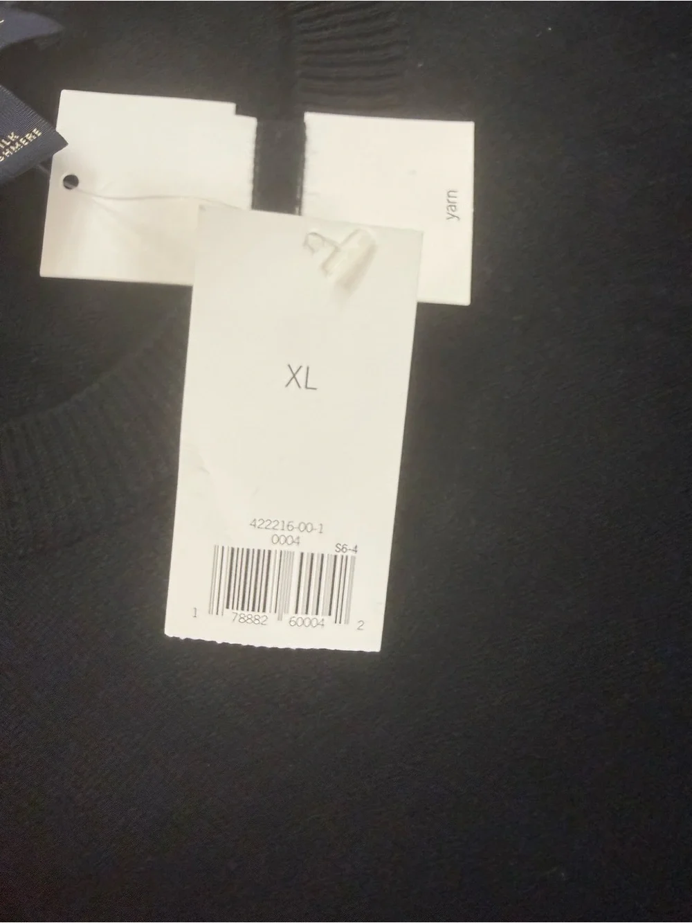 Banana Republic Men’s Silk Cashmere Black Crewneck Sweater XL NWT